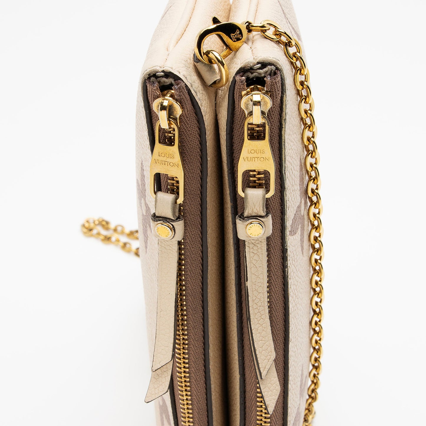 Louis Vuitton Giant Monogram Empreinte Double Zip Pochette (SHF-tJwkDt)