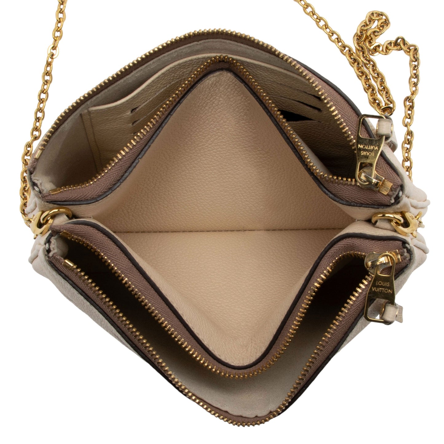 Louis Vuitton Giant Monogram Empreinte Double Zip Pochette (SHF-tJwkDt)