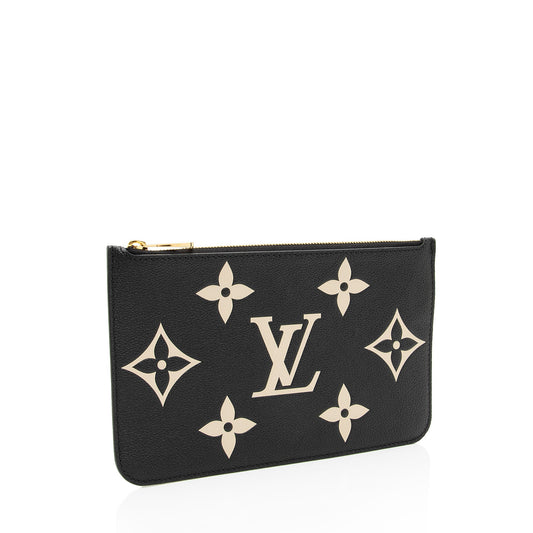 Louis Vuitton Giant Monogram Empreinte Neverfull MM Pochette (SHF-NNIvo5)