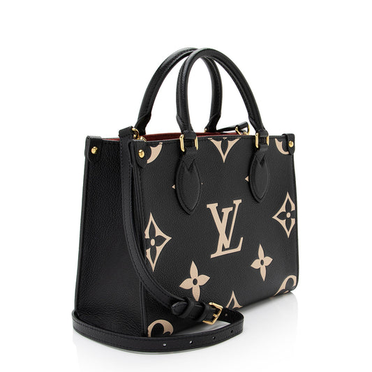 Louis Vuitton Giant Monogram Empreinte Bicolor Onthego PM Tote