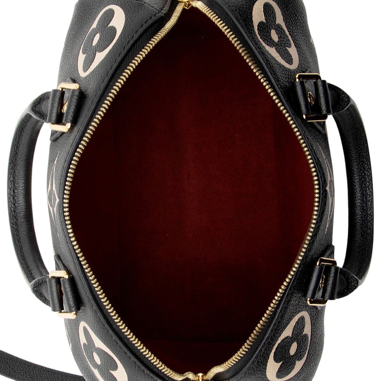 Louis Vuitton Giant Monogram Empreinte Speedy Bandouliere 25 Satchel (SHF-SoZeid)