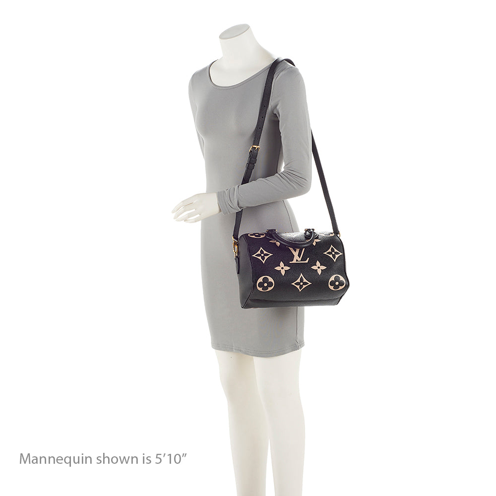 Louis Vuitton Giant Monogram Empreinte Speedy Bandouliere 25 Satchel (SHF-SoZeid)