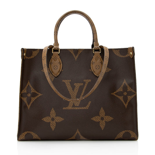 Louis Vuitton Giant Monogram Canvas Onthego MM Tote (SHF-20807)