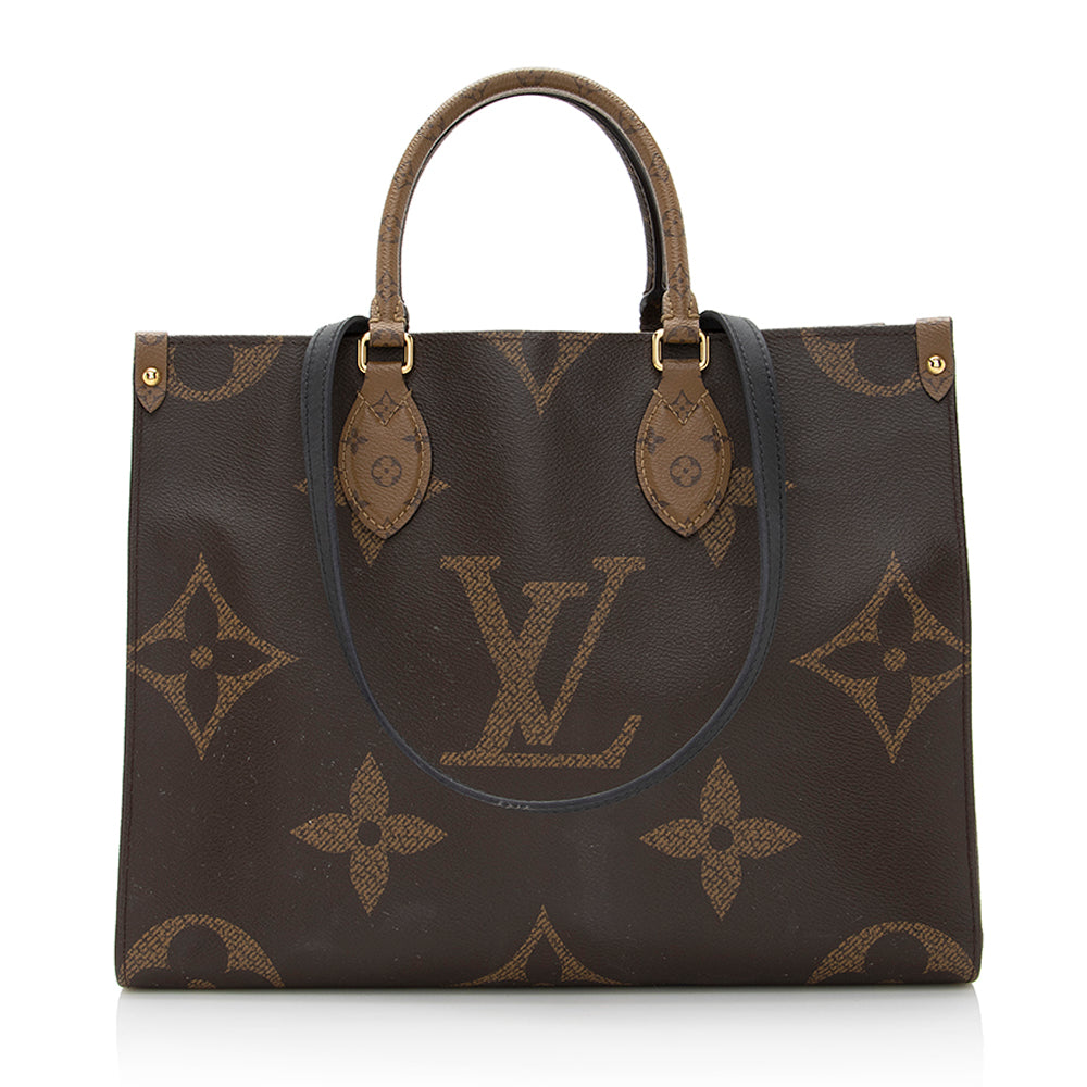 Louis Vuitton Giant Monogram Canvas Onthego MM Tote (SHF-21683)