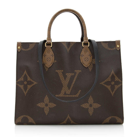 Louis Vuitton Giant Monogram Canvas Onthego MM Tote (SHF-21683)