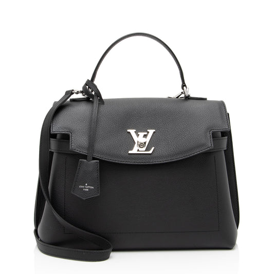 Louis Vuitton Grained Calfskin Lockme Ever MM Satchel (SHF-wlXBsa)