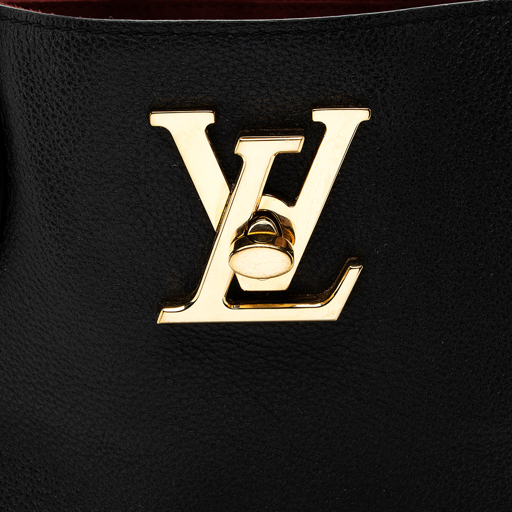 Louis Vuitton Grained Calfskin Lockme Shopper Tote -  (SHF-20058)