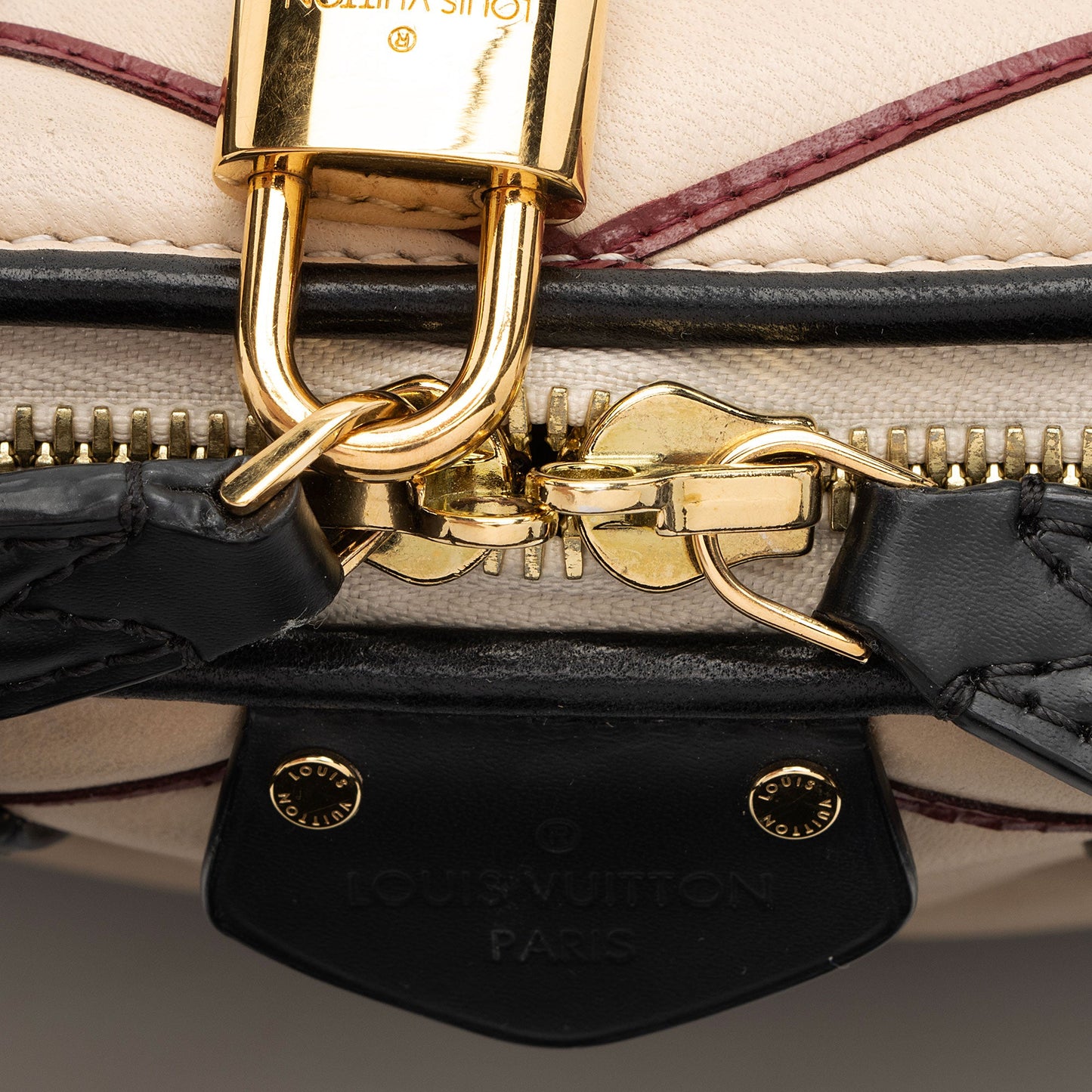 Louis Vuitton Lambskin Malletage Alma BB Satchel