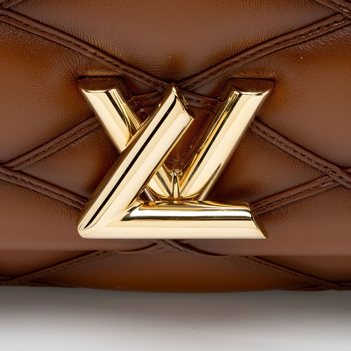 Louis Vuitton Lambskin Malletage GO-14 MM Top Handle (SHF-vVtcbn)