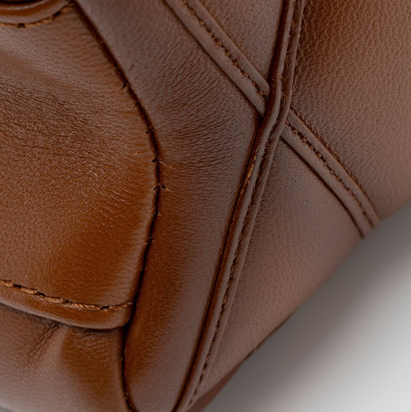 Louis Vuitton Lambskin Malletage GO-14 MM Top Handle (SHF-vVtcbn)