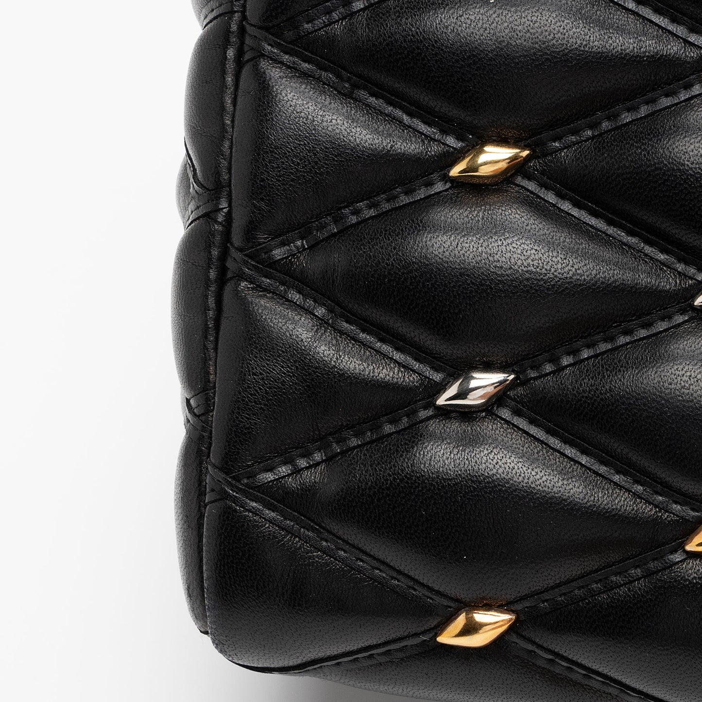 Louis Vuitton Lambskin Studded GO-14 PM Shoulder Bag (SHF-qLBOWs)