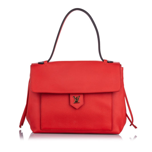 Louis Vuitton Leather LockMe MM Satchel (SHG-12868)