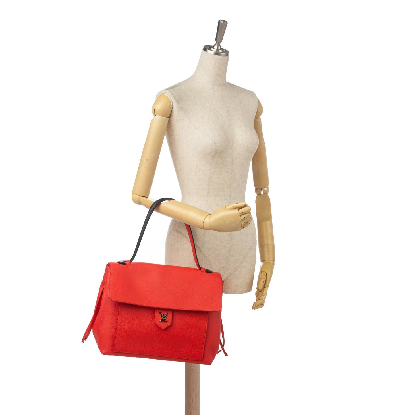Louis Vuitton Leather LockMe MM Satchel (SHG-12868)