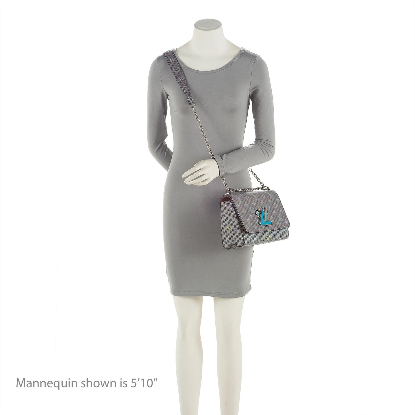 Louis Vuitton Leather Pop Twist MM Shoulder Bag (SHF-23070)