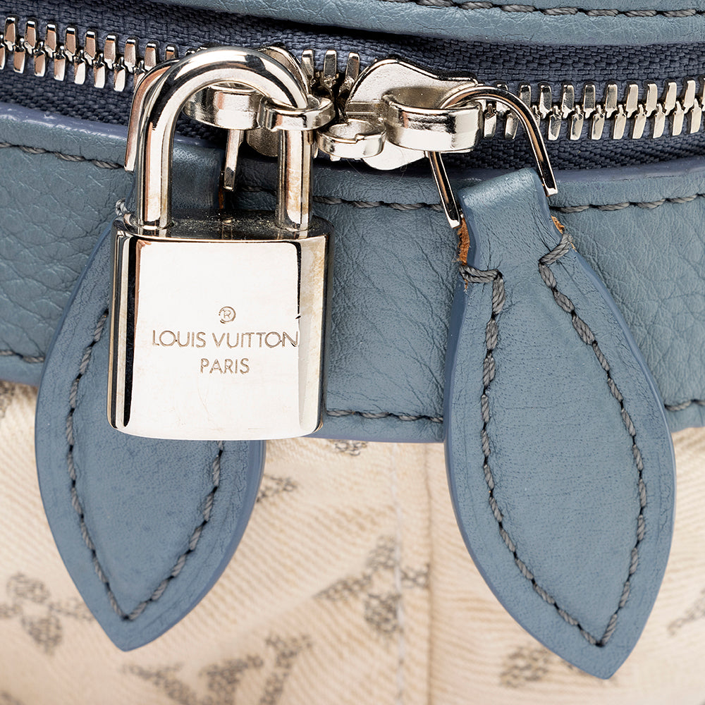 Louis Vuitton Limited Edition Blue Monogram Denim Speedy Round Bag -  (SHF-19800)