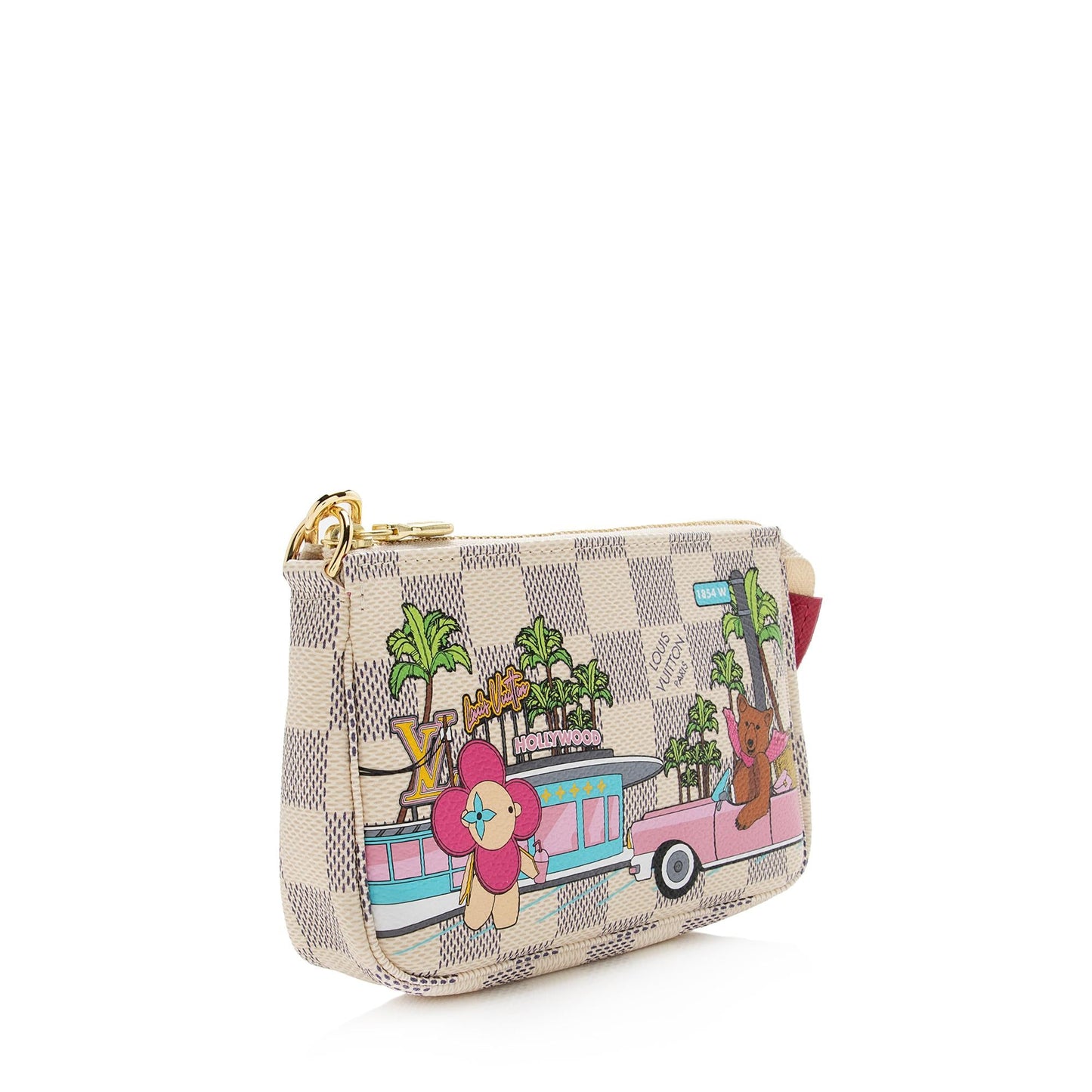 Louis Vuitton Limited Edition Damier Azur Animation Hollywood Mini Pochette Accessoires (SHF-22690)