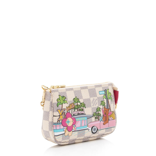 Louis Vuitton Limited Edition Damier Azur Animation Hollywood Mini Pochette Accessoires (SHF-LKyydc)