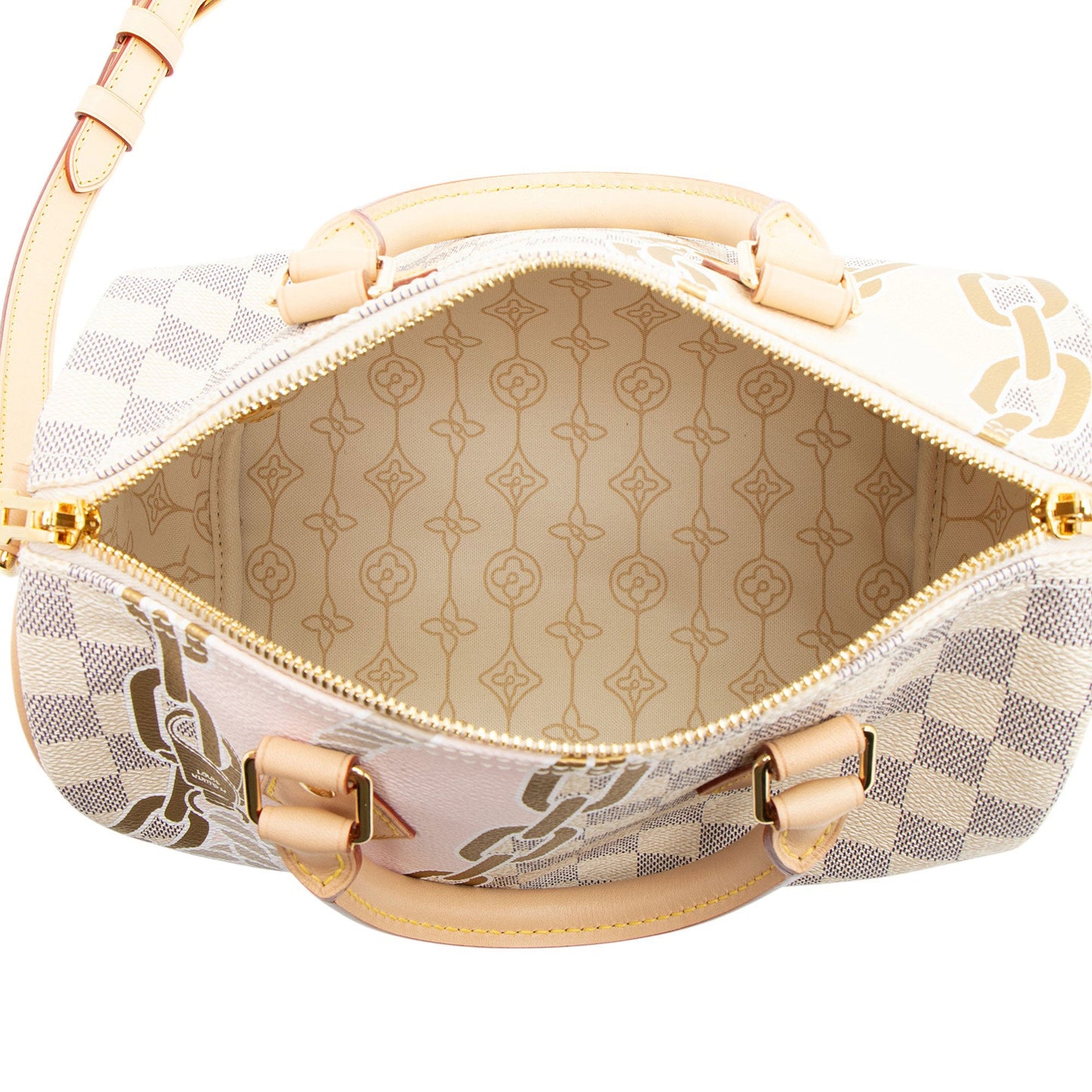 Louis Vuitton Limited Edition Damier Azur Nautical Speedy Bandouliere 25 Satchel