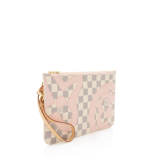 Louis Vuitton Limited Edition Damier Azur Tahitienne Neverfull MM Pochette
