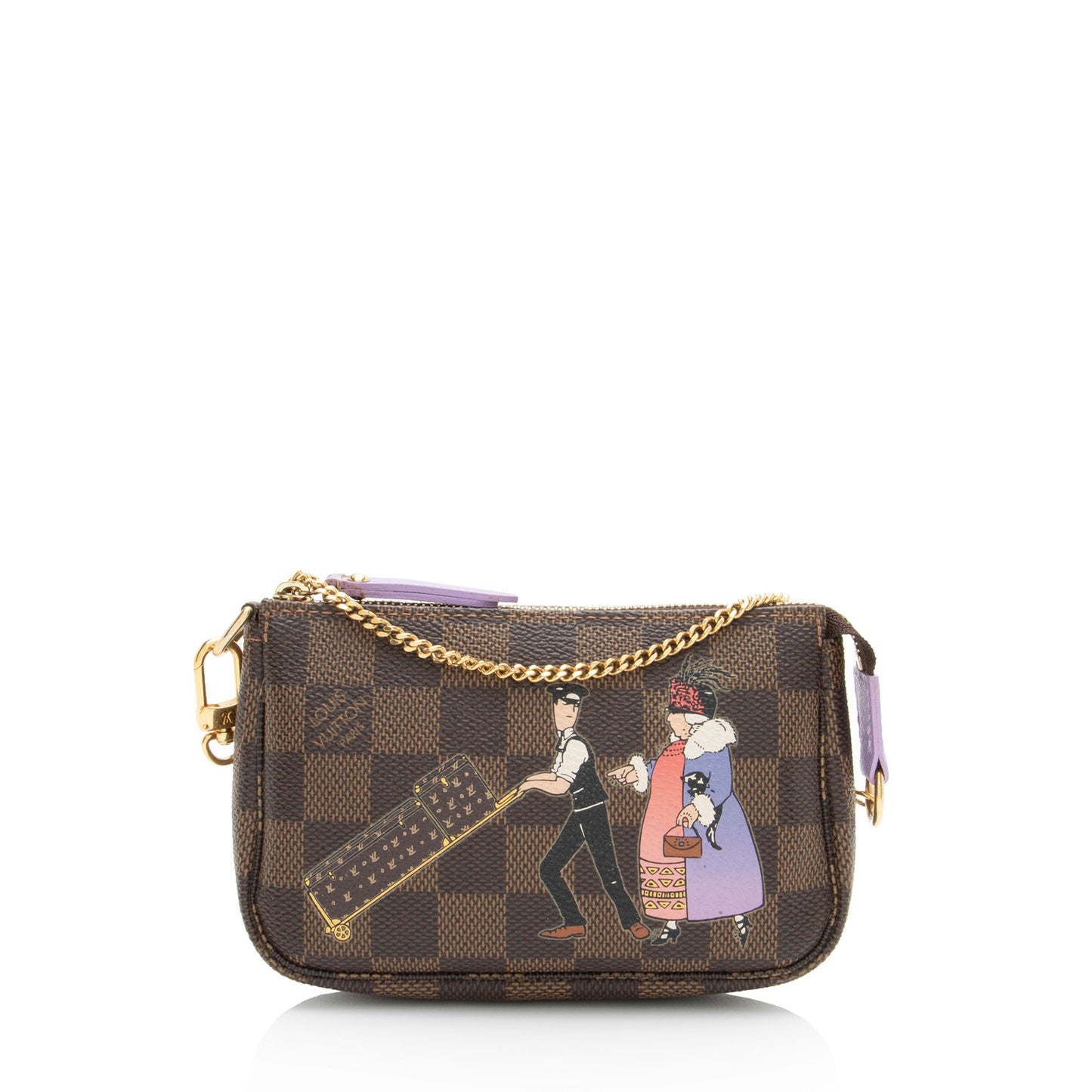 Louis Vuitton Limited Edition Damier Ebene Animation Mini Pochette