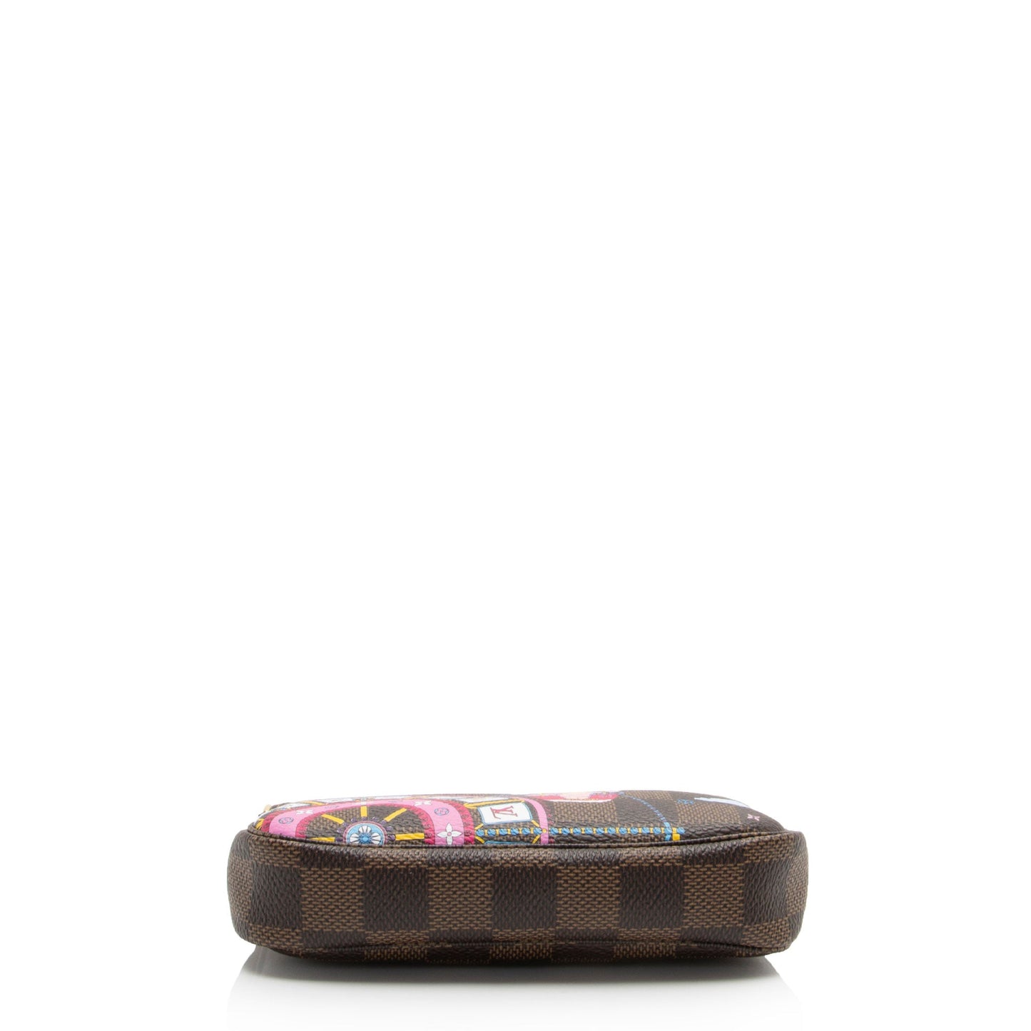 Louis Vuitton Limited Edition Damier Ebene Big Wheel Mini Pochette Accessoires (SHF-5CtGIM)