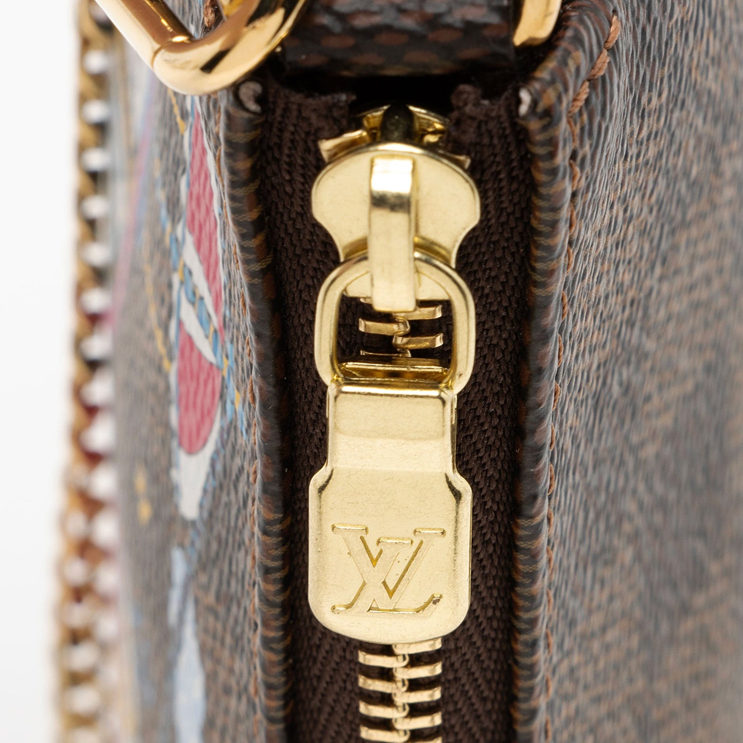 Louis Vuitton Limited Edition Damier Ebene Big Wheel Mini Pochette Accessoires (SHF-5CtGIM)