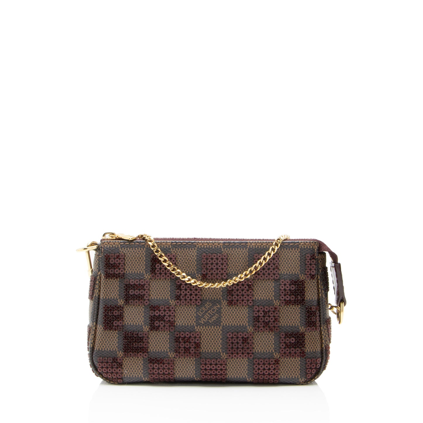 Louis Vuitton Limited Edition Damier Ebene Paillettes Mini Accessoires Pochette