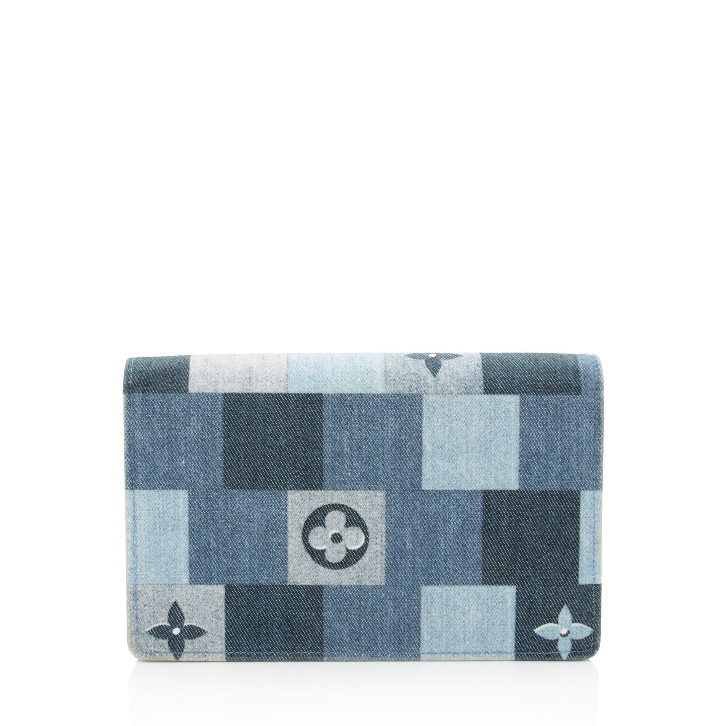 Louis Vuitton Limited Edition Denim Patchwork Flore Chain Wallet