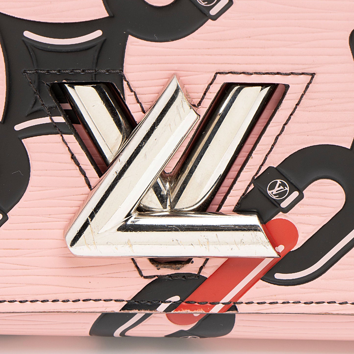 Louis Vuitton Limited Edition Epi Leather Chain Flower Twist Chain Wallet