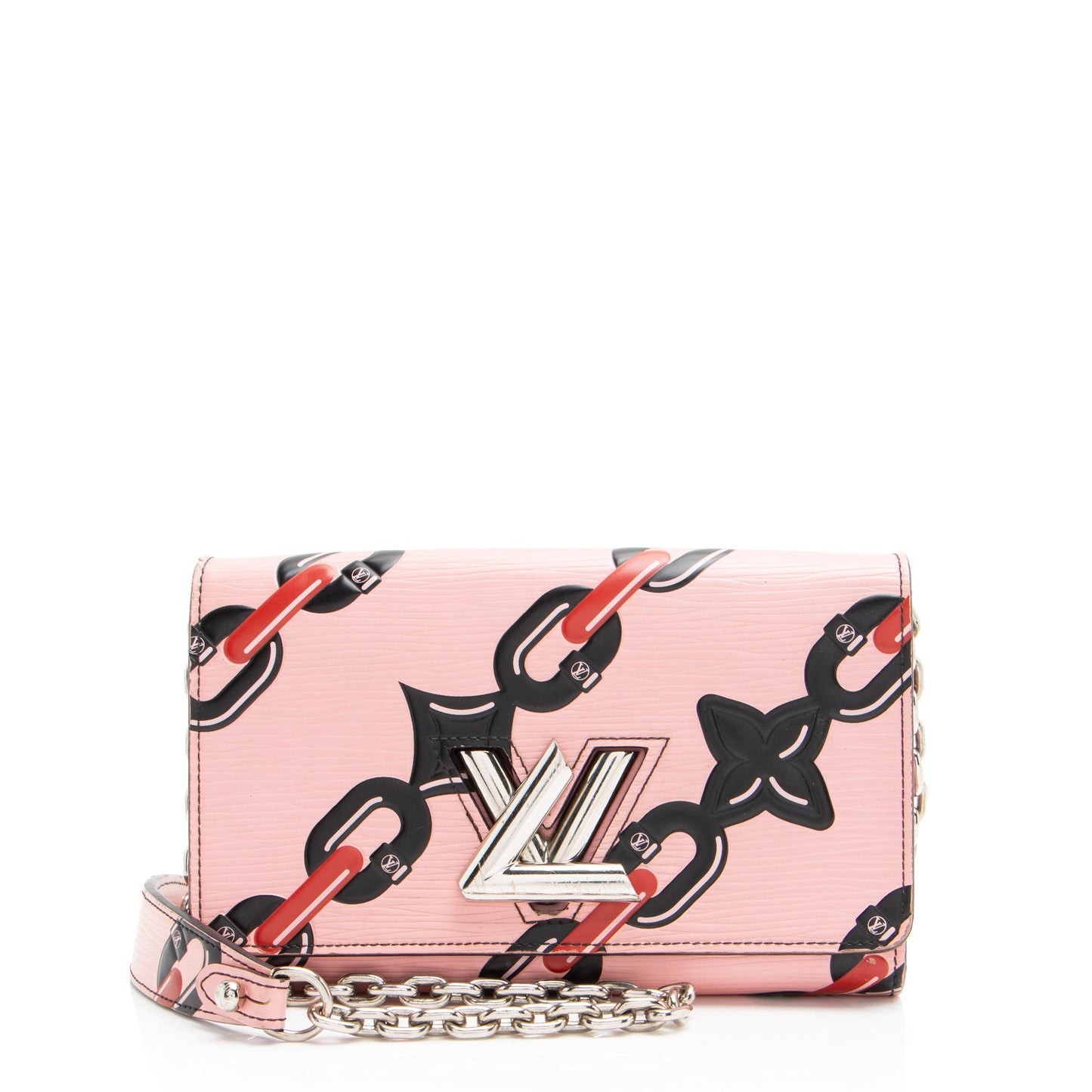Louis Vuitton Limited Edition Epi Leather Chain Flower Twist Chain Wallet