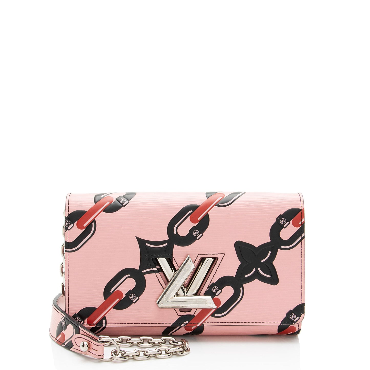 Louis Vuitton Limited Edition Epi Leather Chain Flower Twist Chain Wallet