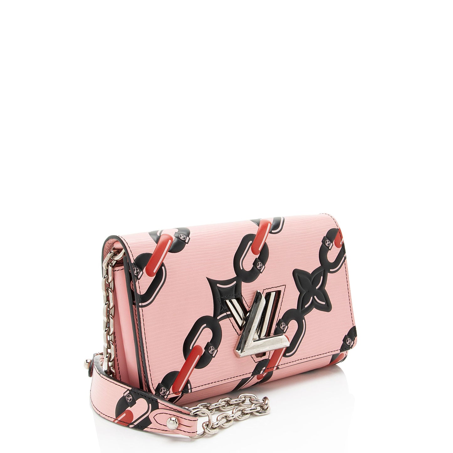 Louis Vuitton Limited Edition Epi Leather Chain Flower Twist Chain Wallet