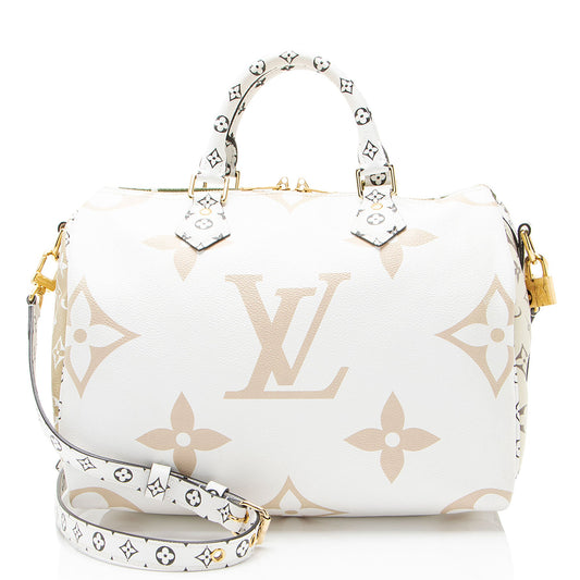 Louis Vuitton Limited Edition Giant Monogram Canvas Speedy Bandouliere 30 Satchel
