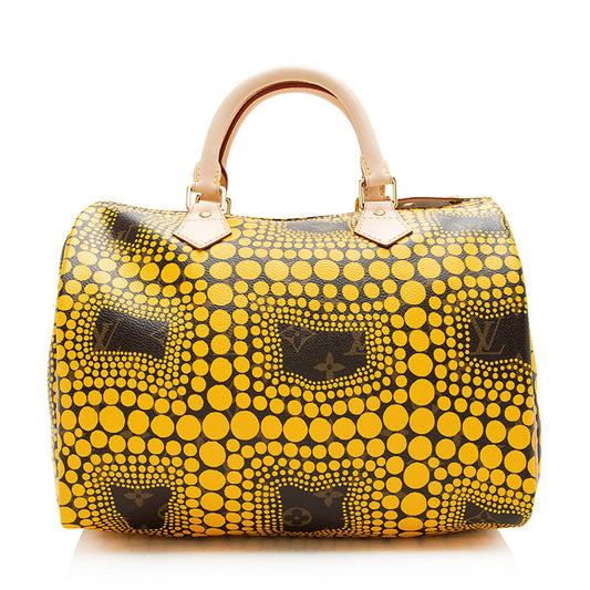 Louis Vuitton Limited Edition Kusama Speedy 30 Satchel (SHF-19796)