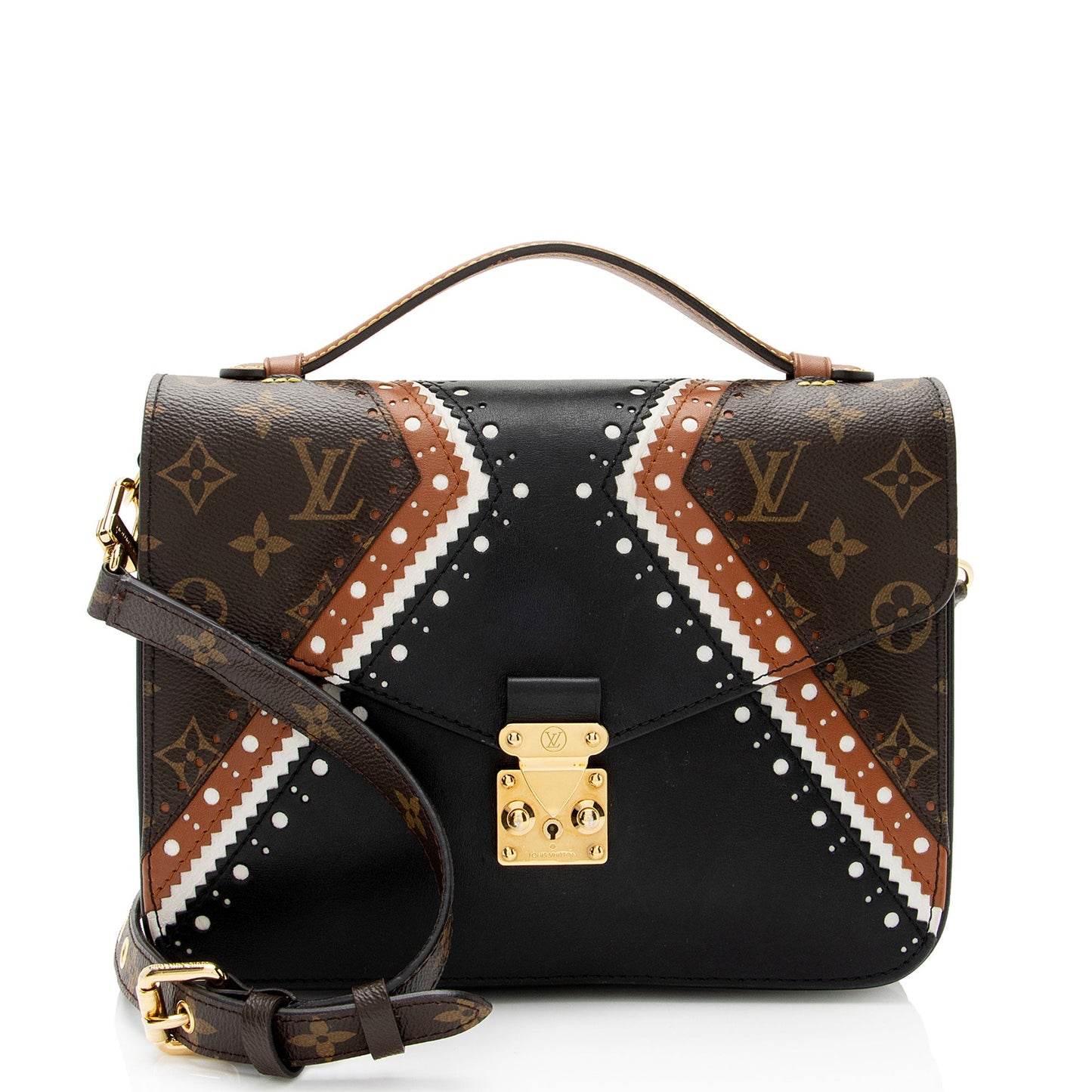 Louis Vuitton Limited Edition Monogram Canvas Brogue Pochette Metis Shoulder Bag (SHF-itDRve)