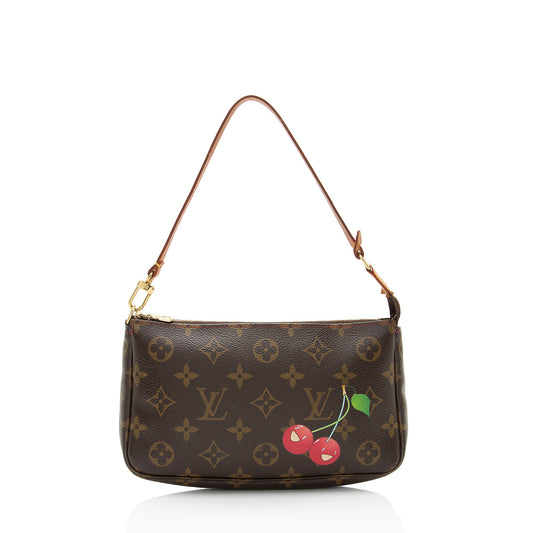 Louis Vuitton Limited Edition Monogram Canvas Cerises Pochette Accessoires (SHF-57CWGW)