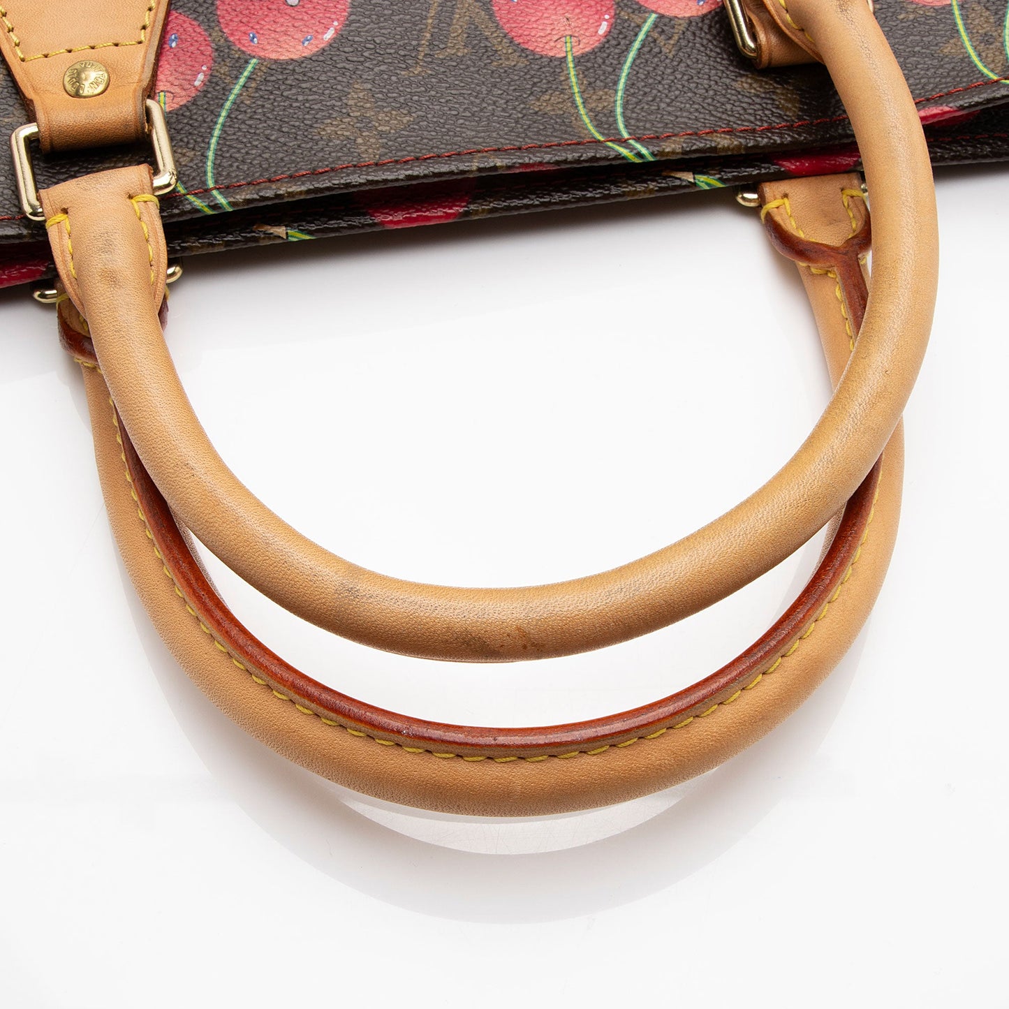 Louis Vuitton Limited Edition Monogram Canvas Cerises Sac Plat Tote (SHF-Oc84Cp)