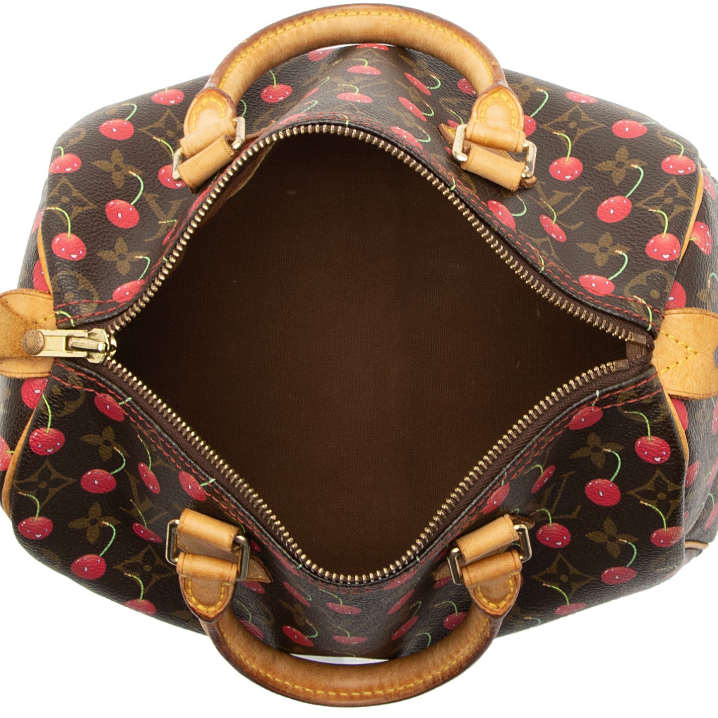 Louis Vuitton Limited Edition Monogram Canvas Cerises Speedy 25 Satchel (SHF-CSMshZ)