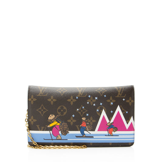 Louis Vuitton Limited Edition Monogram Canvas Christmas Animation Pochette Weekend Bag