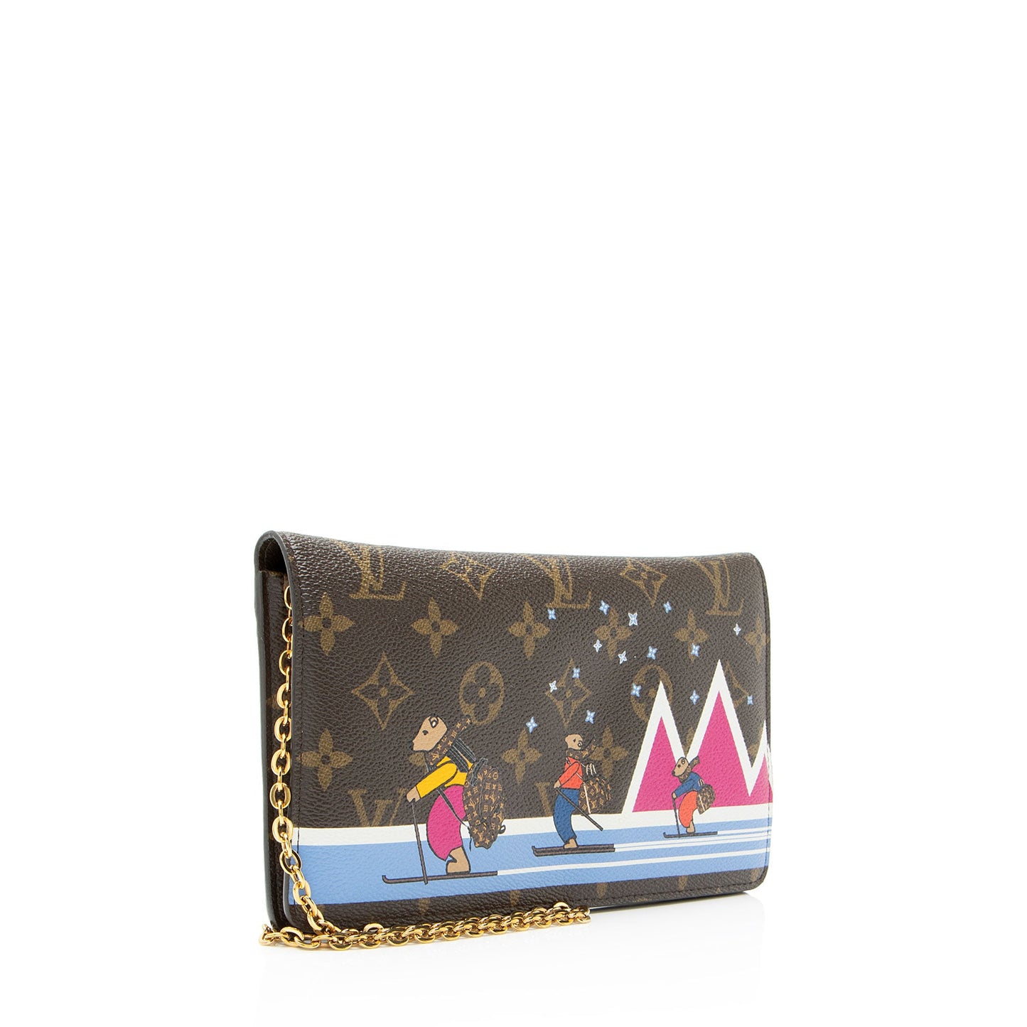 Louis Vuitton Limited Edition Monogram Canvas Christmas Animation Pochette Weekend Bag