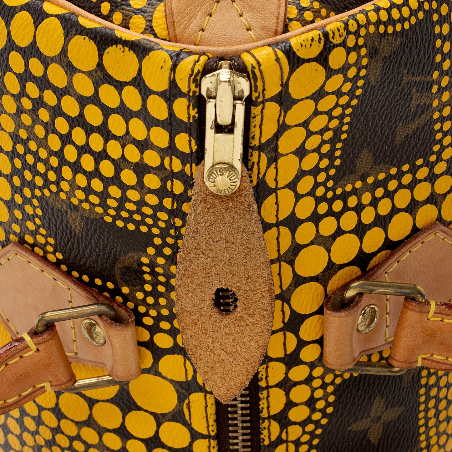 Louis Vuitton Limited Edition Monogram Canvas Kusama Speedy 30 Satchel (SHF-22942)