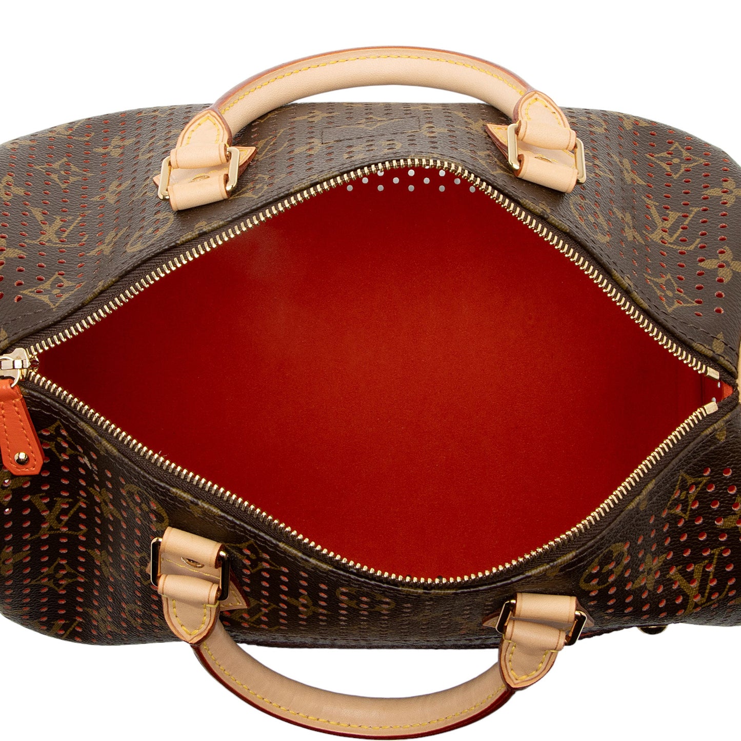 Louis Vuitton Limited Edition Monogram Canvas Perforated Speedy 30 Satchel (SHF-zo9Uue)