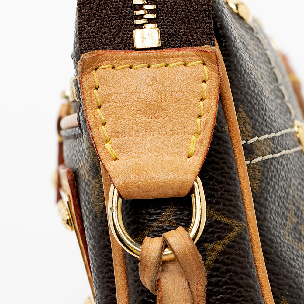 Louis Vuitton Limited Edition Monogram Canvas Riveting Pochette Accessoires (SHF-18325)
