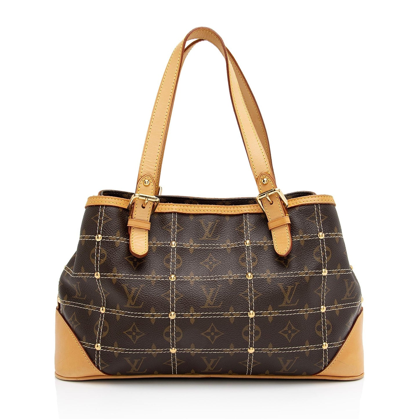 Louis Vuitton Limited Edition Monogram Canvas Riveting Satchel (SHF-mL6nuz)