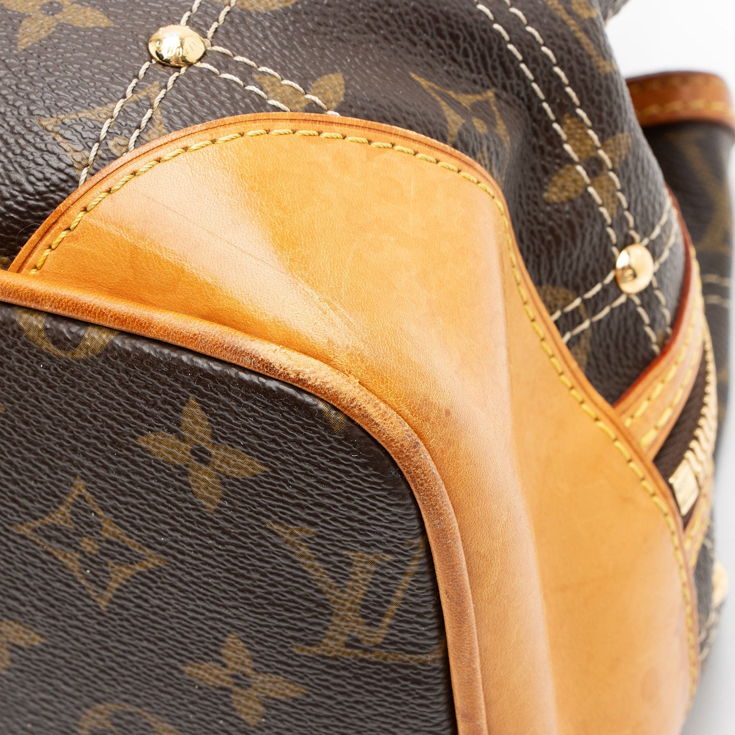 Louis Vuitton Limited Edition Monogram Canvas Riveting Satchel