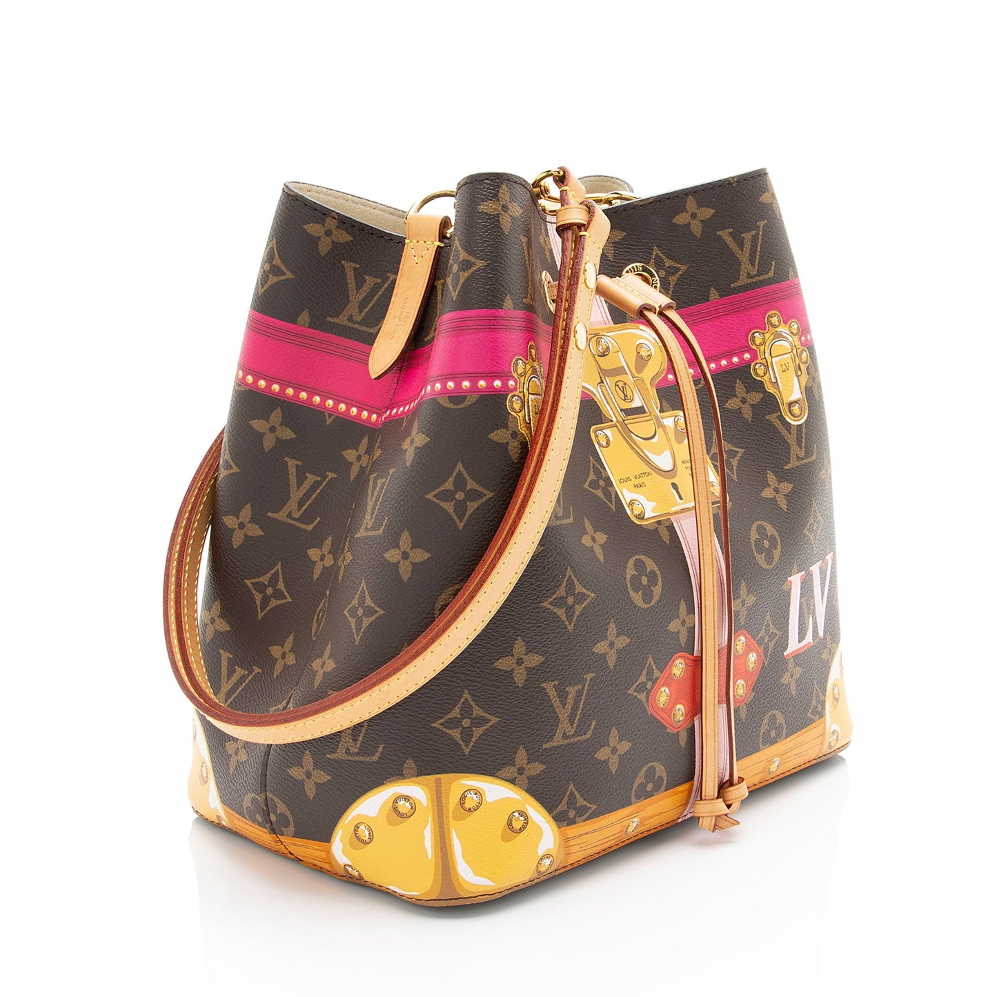 Louis Vuitton Limited Edition Monogram Canvas Summer Trunk Neonoe MM Shoulder Bag