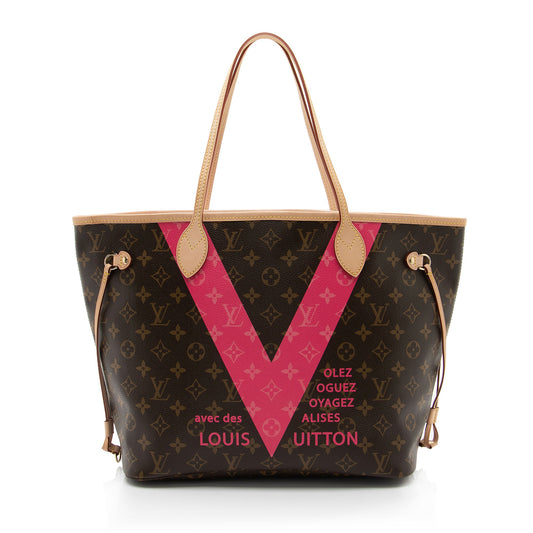 Louis Vuitton Limited Edition Monogram Canvas V Neverfull MM Tote (SHF-wHbFFj)