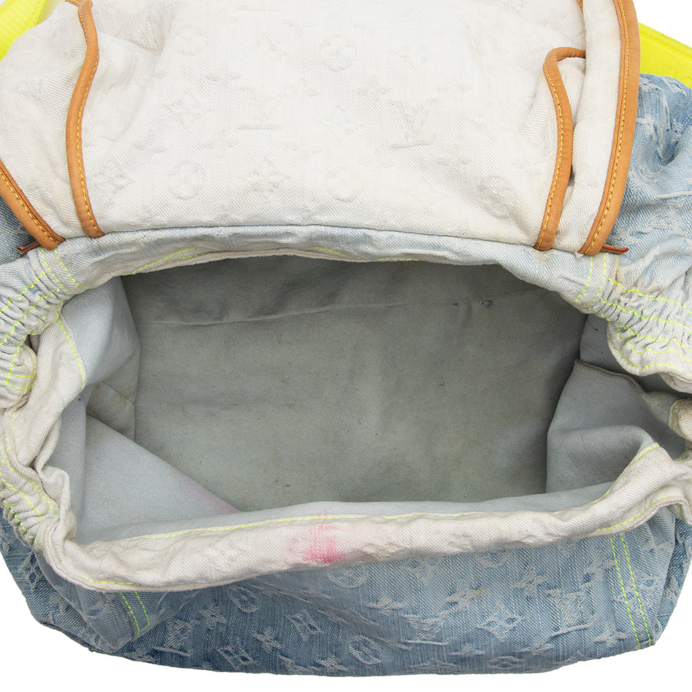 Louis Vuitton Limited Edition Monogram Denim Sunrise Hobo (SHF-21486)