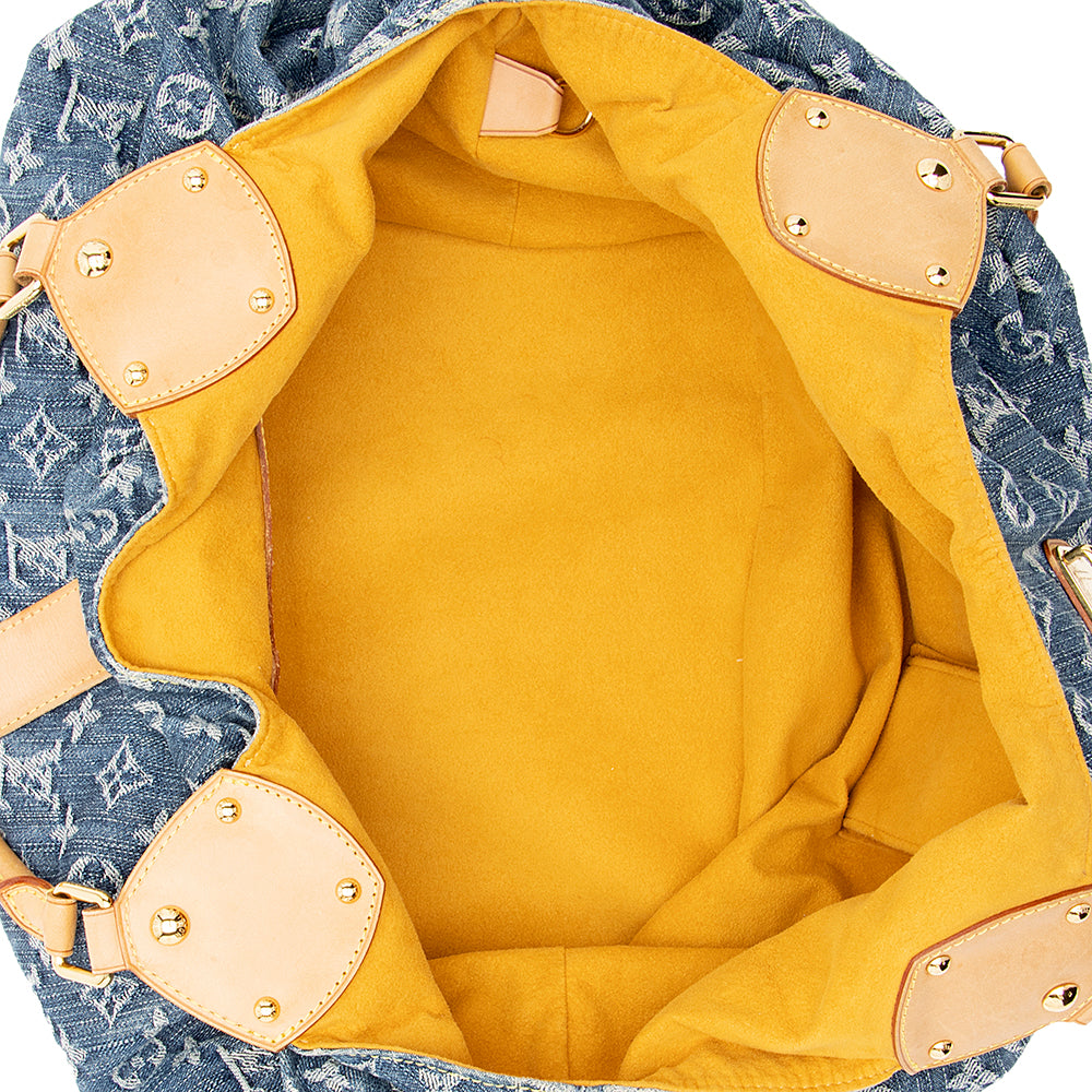 Louis Vuitton Limited Edition Monogram Denim XL Hobo (SHF-19918)