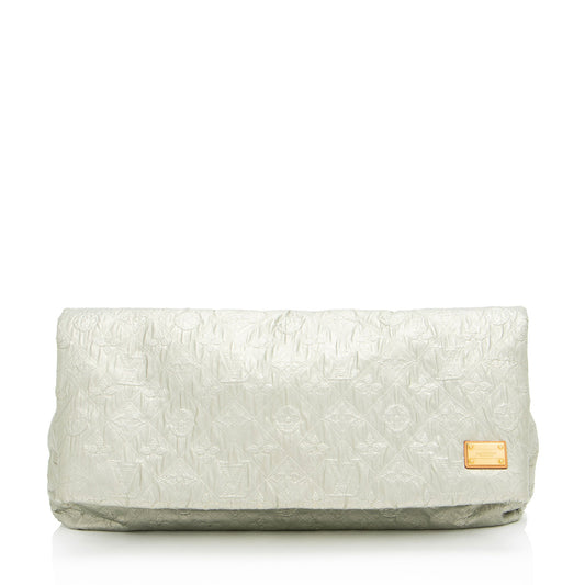 Louis Vuitton Limited Edition Monogram Limelight GM Clutch (SHF-5yf188)